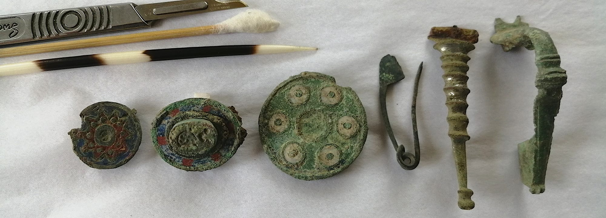 Metal Conservation – Brooches, Copper Alloy and Cleaning
