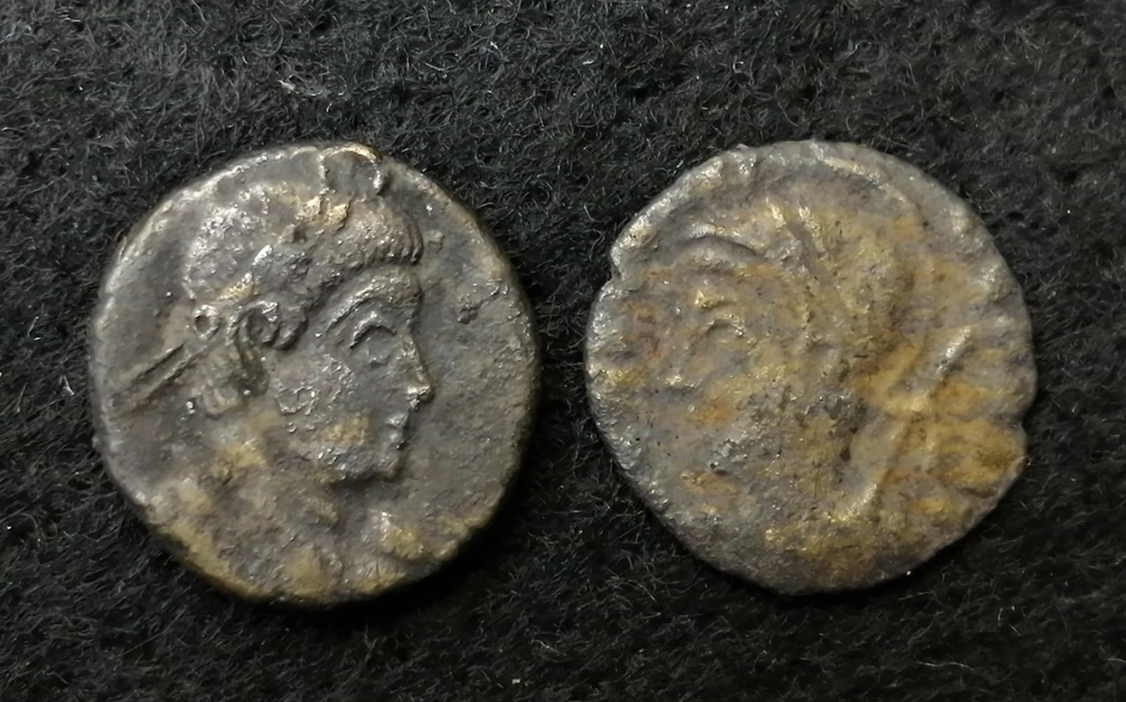 Roman coins approx 10mm diameter