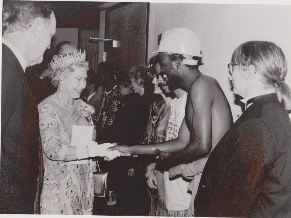 Thomkei Dube meeting the Queen