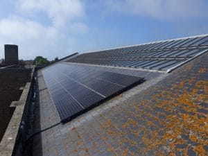 Solar panels on Worthing Assembly Hall roof